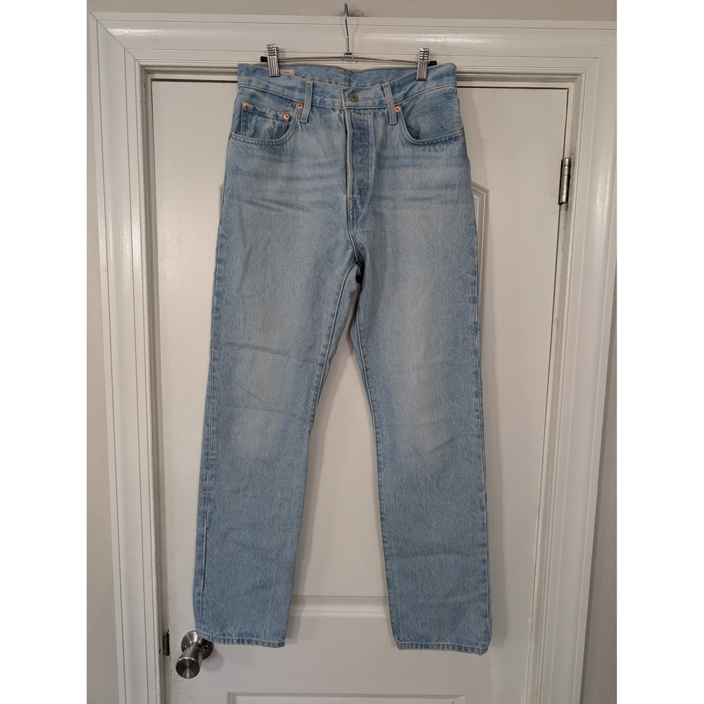 Levi's women’s 501 button fly Light Blue Straight Jeans